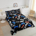 Teens Video Game Comforter Set, Black Blue