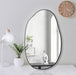 Irregular Wall Mirror, Asymmetrical Mirror Large Unique Vanity Body Mirror Black Bathroom Wall Mounted Mirror 33.5"X 20.5" Modern Shaped Dressing Mirror for Living Room Entryway