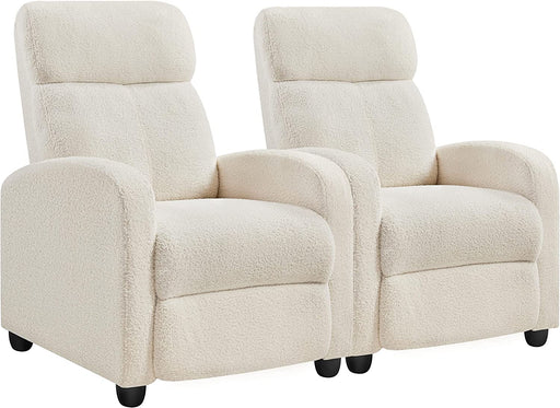 Fabric Pushback Recliner Chair, Ivory