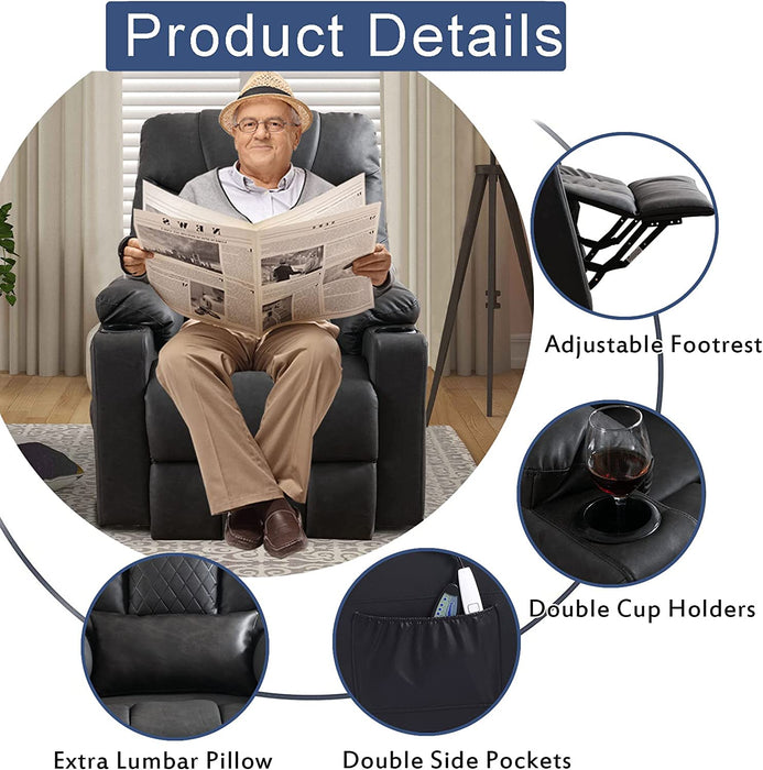 Power Lift Recliner Chair for Elderly, Leather