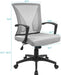 Ergonomic Gray Mesh Office Chair with Armrests