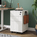 White Rolling File Cabinet for Home Office