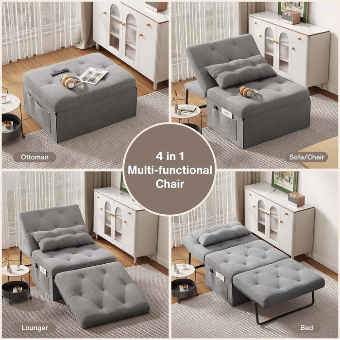 4-In-1 Convertible Sofa Bed for Guests