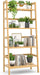 4-Tier Bamboo Ladder Shelf for Home Storage