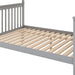 Twin over Full Bunk Bed with Storage Shelves and Guardrail, Grey