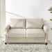 Beige Easy Assembly Loveseat Sofa