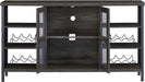 Industrial Wine Bar Cabinet with Storage