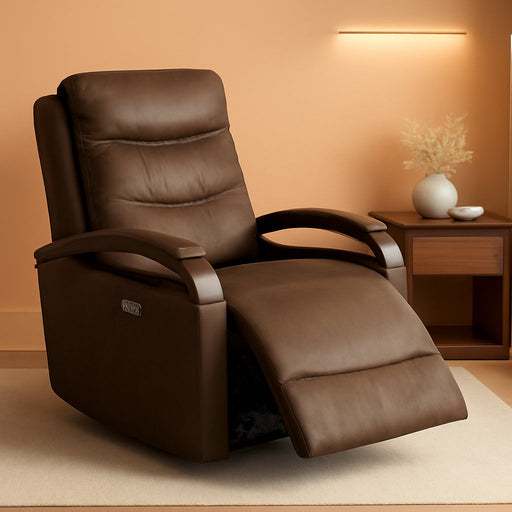 Chocolate Swivel Glider Rocker Recliner with USB Charge