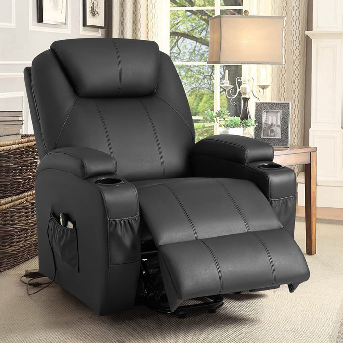 Power Lift Recliner Chair with Massage, Black