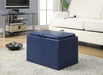 Blue Storage Ottoman by Designs4Comfort