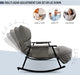 Dark Grey Folding Rocking Nursery Chair