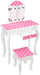 Kids Vanity Table and Chair Set with Mirror