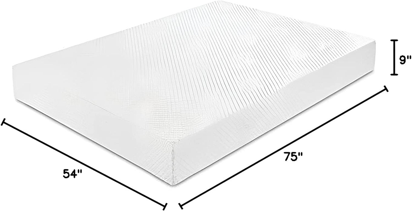 White Full Size Gel Memory Foam Mattress