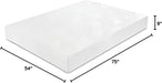 White Full Size Gel Memory Foam Mattress