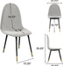Velvet Dining Chairs Set of 4, Grey