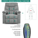 Electric Power Lift Recliner Chair with Massage and Heat (Grey)