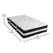 Capri Comfortable Sleep 12 Inch Certipur-Us Certified Hybrid Pocket Spring Mattress