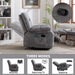 Overstuffed Massage Recliner Chair with Heat