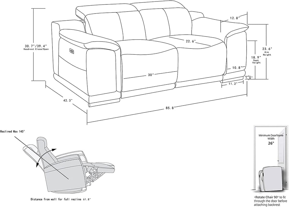 Light Grey Reversible Sectional Couch