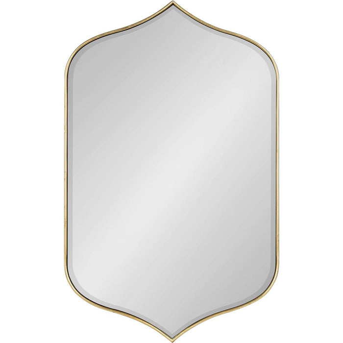 Contemporary Tyla Wall Mirror, 20 X 32, Gold Finish, Decorative Glamorous Peaked Mirror