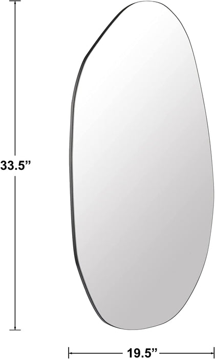 Irregular Wall Mirror Asymmetrical Bathroom Mirror Frameless Mirror for Living Room Entryway Bedroom, 19.5" X 33.5"