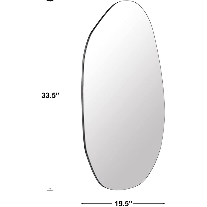 Irregular Wall Mirror Asymmetrical Bathroom Mirror Frameless Mirror for Living Room Entryway Bedroom, 19.5 X 33.5