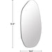 Irregular Wall Mirror Asymmetrical Bathroom Mirror Frameless Mirror for Living Room Entryway Bedroom, 19.5 X 33.5