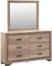 Sun Valley Light Brown Dresser & Mirror
