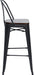 Matte Black 30″ High Back Metal Barstools (Set/4)