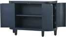 Navy Blue Accent Storage Cabinet with 4 Doors