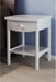 White Claire Accent Table