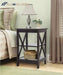 Farmhouse Rustic Nightstands Set of 2 with Storage