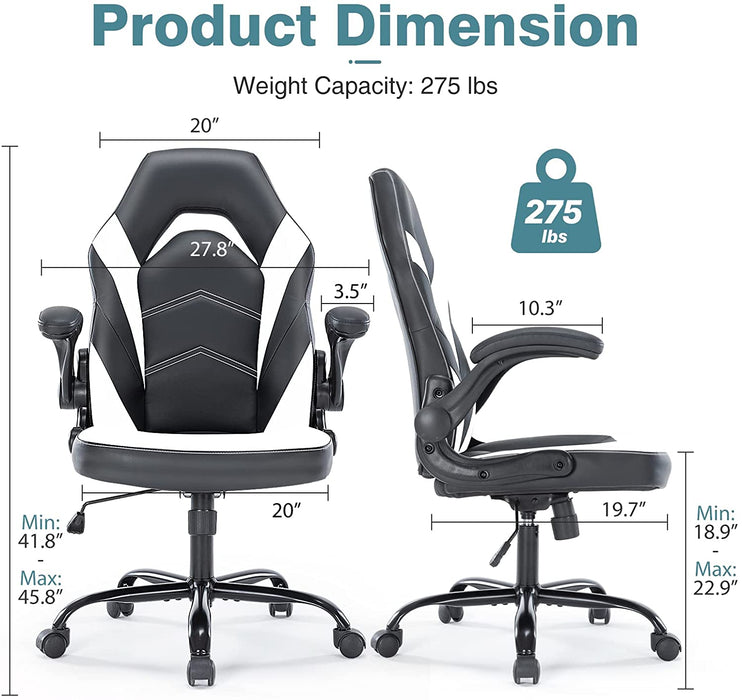 Ergonomic Gaming Chair with Flip-Up Armrests