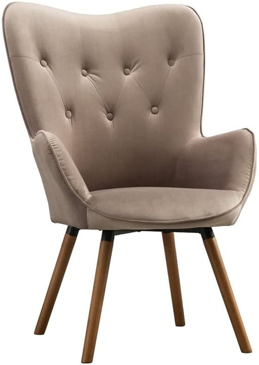 Contemporary Velvet Accent Chair in Chocolate