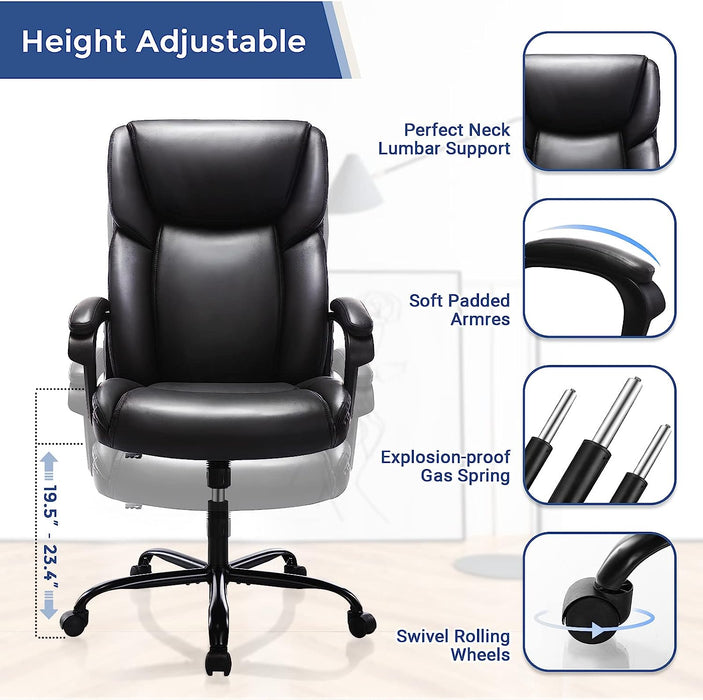 Ergonomic High-Back Office Chair with Lumbar Support