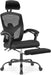 Adjustable High-Back Mesh Office Chair with Footrest