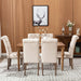 Beige Tufted Accent Dining Chair