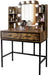 Brown Makeup Vanity Dressing Table with LED Lights