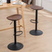 Rustic Backless Wood and Metal Barstools, Set of 2