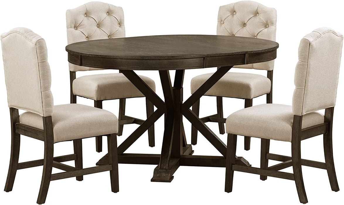 5 Piece Extendable Dining Table Set