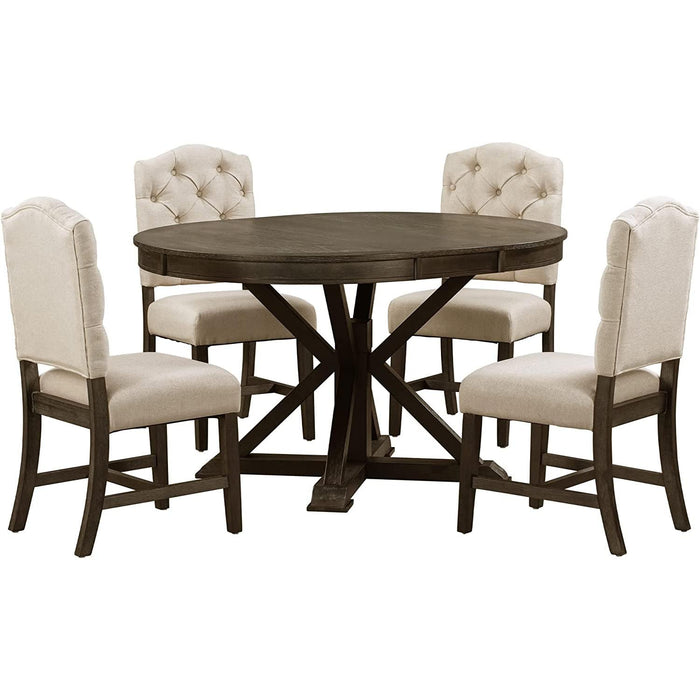 5 Piece Extendable Dining Table Set