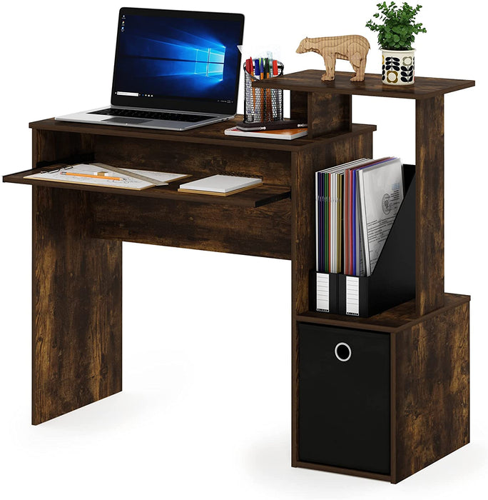 Amber Pine/Black Econ Writing Desk