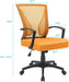 Ergonomic Orange Mesh Office Chair with Armrests