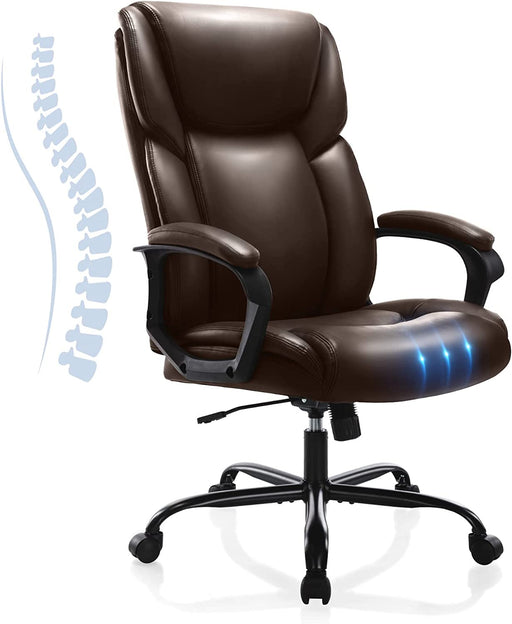 Adjustable High Back Executive Desk Chair, Brown
