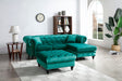 Nola'S Green Chaise Sofa in 3 Boxes