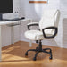 Padded Mid-Back Office Chair with Armrest - Cream