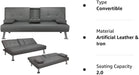 Adjustable Convertible Sofa Bed with Reversible Loveseat