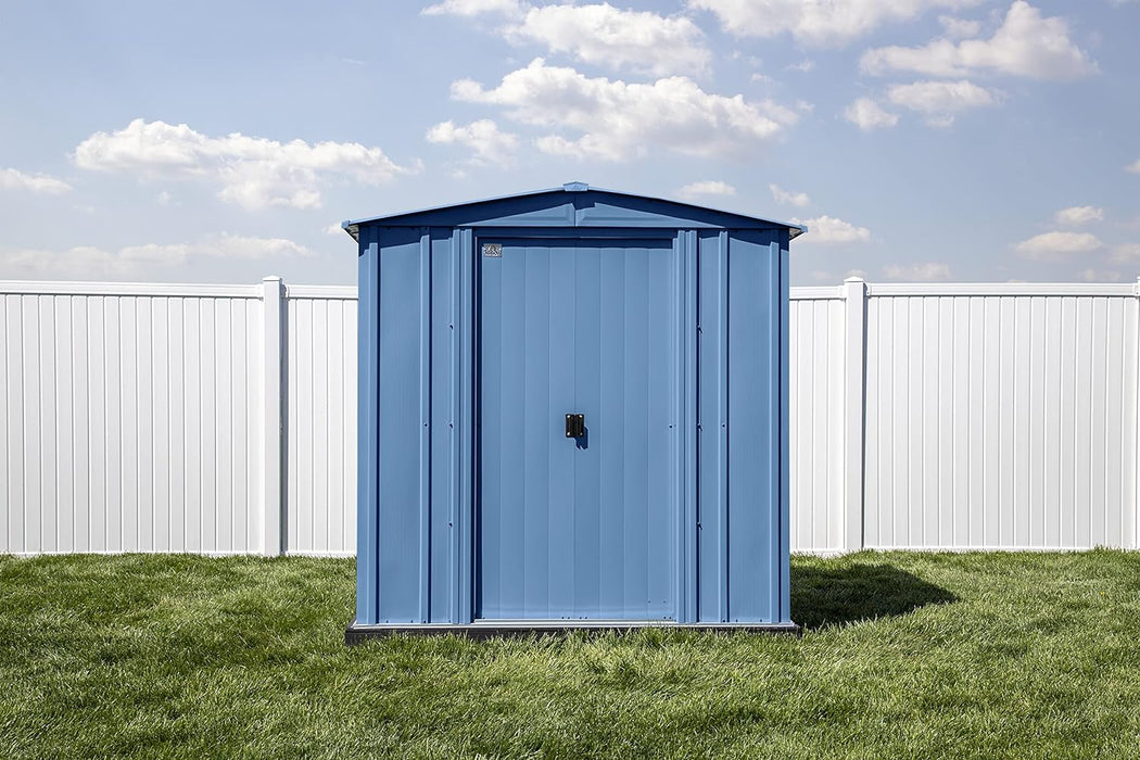 Classic Steel Storage Shed, 6X5, Blue Grey