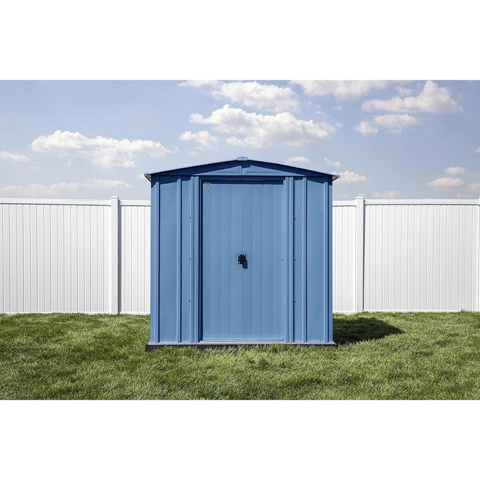 Classic Steel Storage Shed, 6X5, Blue Grey