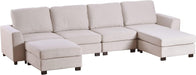 Beige Modern Large U-Shape Sectional Sofa